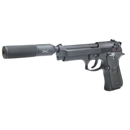 SR92 Gas Airsoft Pistol with Silencer