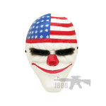 STAR AND STRIPES CLOWN HALLOWEEN FANCY DRESS SKULL MASK - Image 1