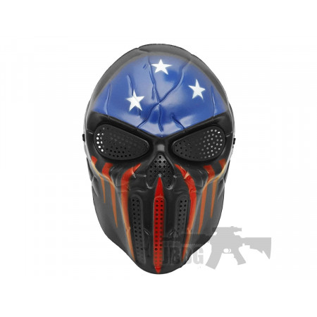 STAR AND STRIPES HALLOWEEN FANCY DRESS SKULL MASK