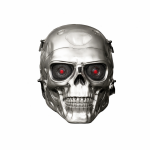 FULL FACE SKULL AIRSOFT MASK TX SILVER - Image 1