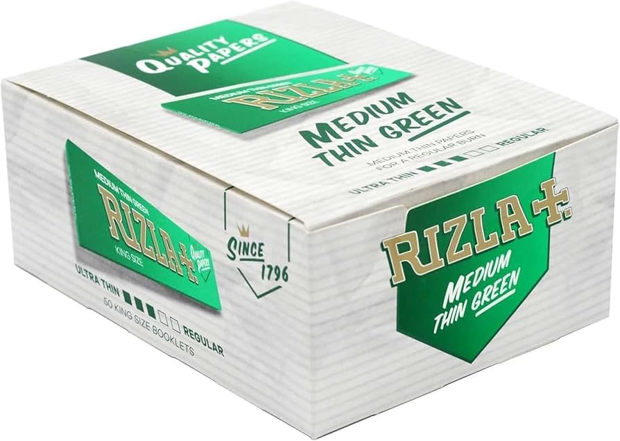 RIZLA GREEN KING SIZE PAPER (PACK OF 50) - Trimex Wholesale Ireland