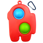 Bubble Popping Keyring Fidget Sensory Toy Red (Pack Of 24) - Image 1