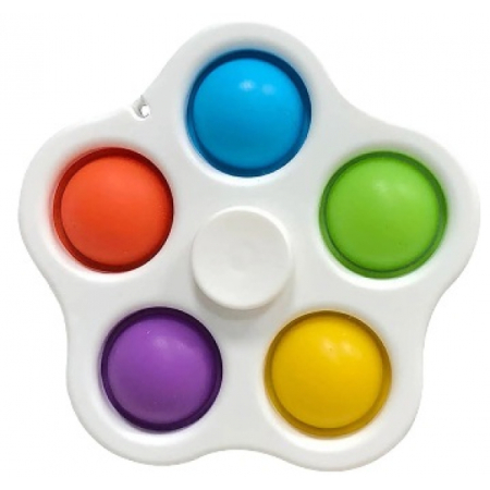 FIVE SIDED BUBBLE POPPING FIDGET SPINNER