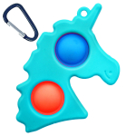 UNICORN BUBBLE POPPING KEYRING FIDGET SENSORY TOY - Image 1