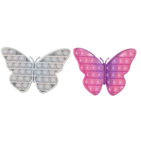 ULTRA-VIOLET BUTTERFLY BUBBLE POPPING DE-STRESS TOY