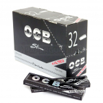 OCB BLACK CONNOISSEUR PAPER AND TIPS (PACK OF 32) - Image 1