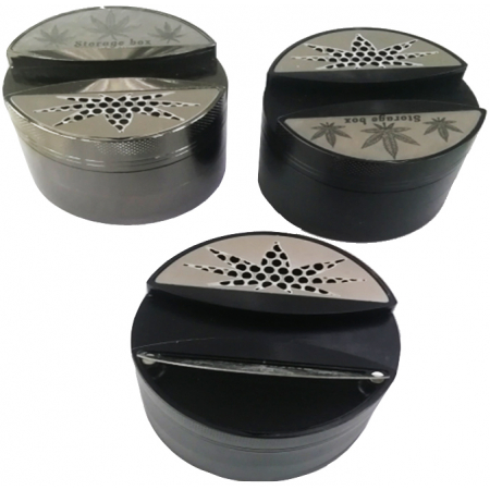 HX092TP 75MM METAL TOBACCO GRINDER (PACK OF 6)