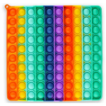 SQUARE RAINBOW BUBBLE POPPING DE-STRESS TOY - Image 1