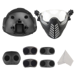TACTICAL PILOTEER HELMET AND MASK FOR AIRSOFT HL25PJLBK-IE - Image 4