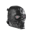 FULL FACE SKULL T2 AIRSOFT MASK BLACK - Image 1