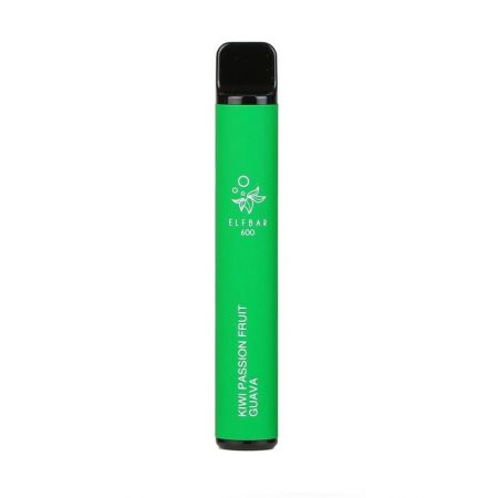 ELF BAR 600 KIWI PASSION FRUIT GUAVA DISPOSABLE VAPE PACK OF 10