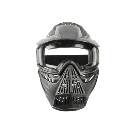 PRO AIRSOFT BLACK MASK CLEAR