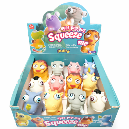 NEW EYE POP OUT ANIMAL WITH LIGHT (PACK OF 12)