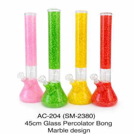 AC-204 45cm Glass Percolator Bong Marble design