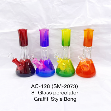 GLASS BONG 8" PERCULATOR AC-128