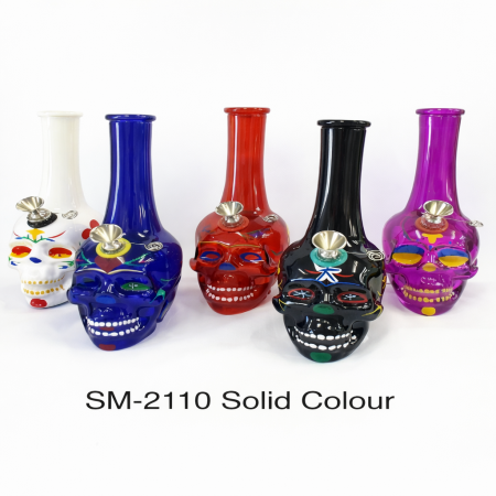 Glass Bong Waterpipe Skull Shape DK6454-1 SM-2110