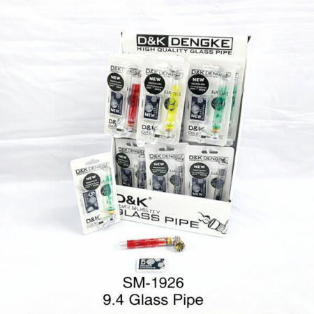 SMOKING GLASS PIPE SM-1926 (9.4 GLASS PIPE) (PACK OF 24)