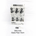 SMOKING GLASS PIPE SM-2193 DK8581 (GLASS PIPE 10CM) (PACK OF 24) - Image 1