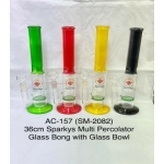 AC-157 36cm Sparkys Multi Percolator Glass Bong with Glass Bowl - Image 1