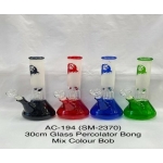 AC-194 30cm Glass Percolator Bong Mix Colour Bob - Image 1