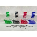 AC-200 30cm Glass Percolator Bong Colour Taping - Image 1