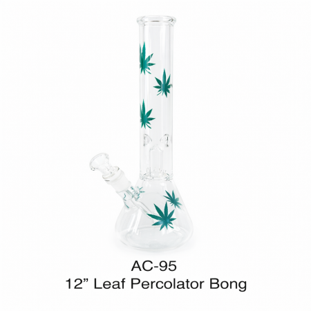 AC-95 12″ Leaf Percolator Glass Bong