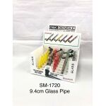 SMOKING GLASS PIPE SM-1720 (9.4CM GLASS PIPE) (PACK OF 30) - Image 1