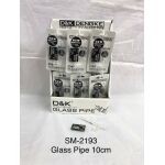 SMOKING GLASS PIPE SM-2193 DK8581 (GLASS PIPE 10CM) (PACK OF 24) - Image 1