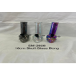 16CM SKULL GLASS BONG SM-2608 - Image 1