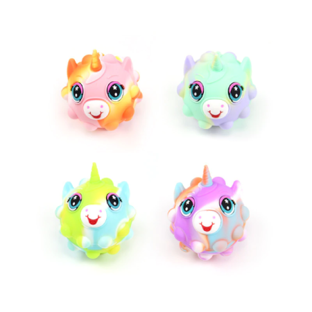 UN012 FIDGET UNICORN POP BALL PACK OF 12