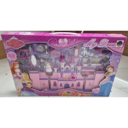 SG2972 CASTLE WITH MUSIC & LIGHT BATTERY