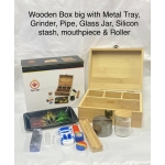 WOODEN BOX WITH JAR - Image 1