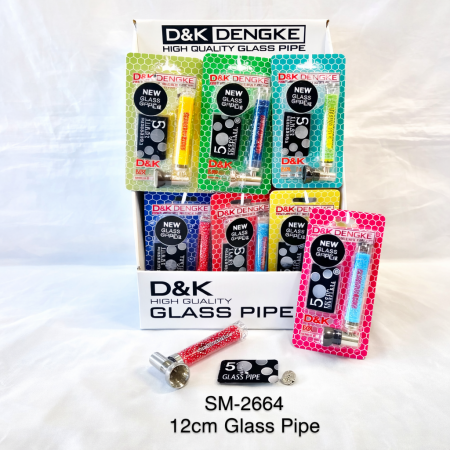 GLASS PIPE SM-2664 (DK8821D) PACK OF 24