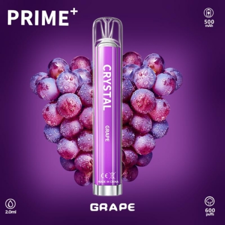 CRYSTAL PRIME PLUS 600 PUFFS DISPOSABLE VAPE PACK OF 10 – GRAPE