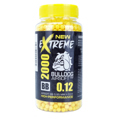 Extreme Bulldog 0.12g Yellow 2000 Airsoft BB Pellets (NEW)