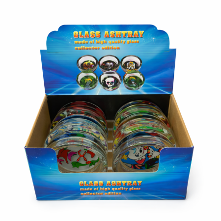 HX3012 PACK OF 6 GLASS ASHTRAY