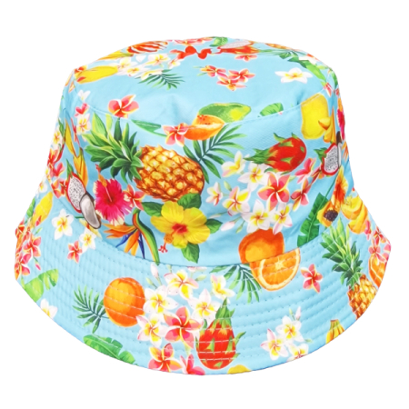 499-11 FRUITS REVERSABLE SUMMER BUCKET HAT