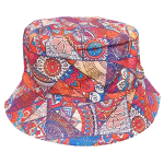 499-14 PRINTED REVERSABLE SUMMER BUCKET HAT - Image 1