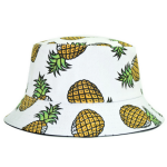 499-15 PINEAPPLE REVERSABLE SUMMER BUCKET HAT - Image 1