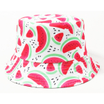 499-7 WATERMELON REVERSABLE SUMMER BUCKET HAT - Image 1