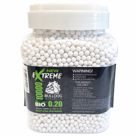 EXTREME BULLDOG 0.20G BIO 10000 AIRSOFT BB PELLETS (NEW)