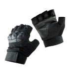 TRIMEX PROTECTIVE FINGERLESS GLOVES BLACK - Image 1