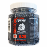 EXTREME BULLDOG 0.20G BLACK 5000 AIRSOFT BB PELLETS (NEW) - Image 1