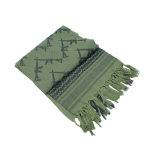 TX GUN DESIGN SQUARE SCARF – GREEN - Image 2