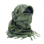 TX GUN DESIGN SQUARE SCARF – GREEN - Image 4