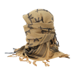 TX GUN DESIGN SQUARE SCARF – TAN - Image 3