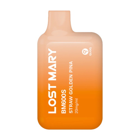 LOST MARY BM600 STRAWBERRY GOLDEN PINA DISPOSABLE VAPE (PACK OF 10)