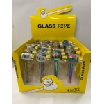 MULTI COLOURS GLASS PIPE (PACK OF 24) - Image 1