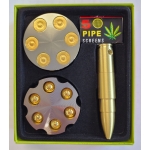 TZ1016 SET OF GRINDER,LIGHTER AND PIPE - Image 1