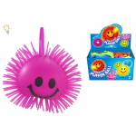 4in Smiley Face Puffer Ball With Light 10cm (Pack of 24) - Image 1